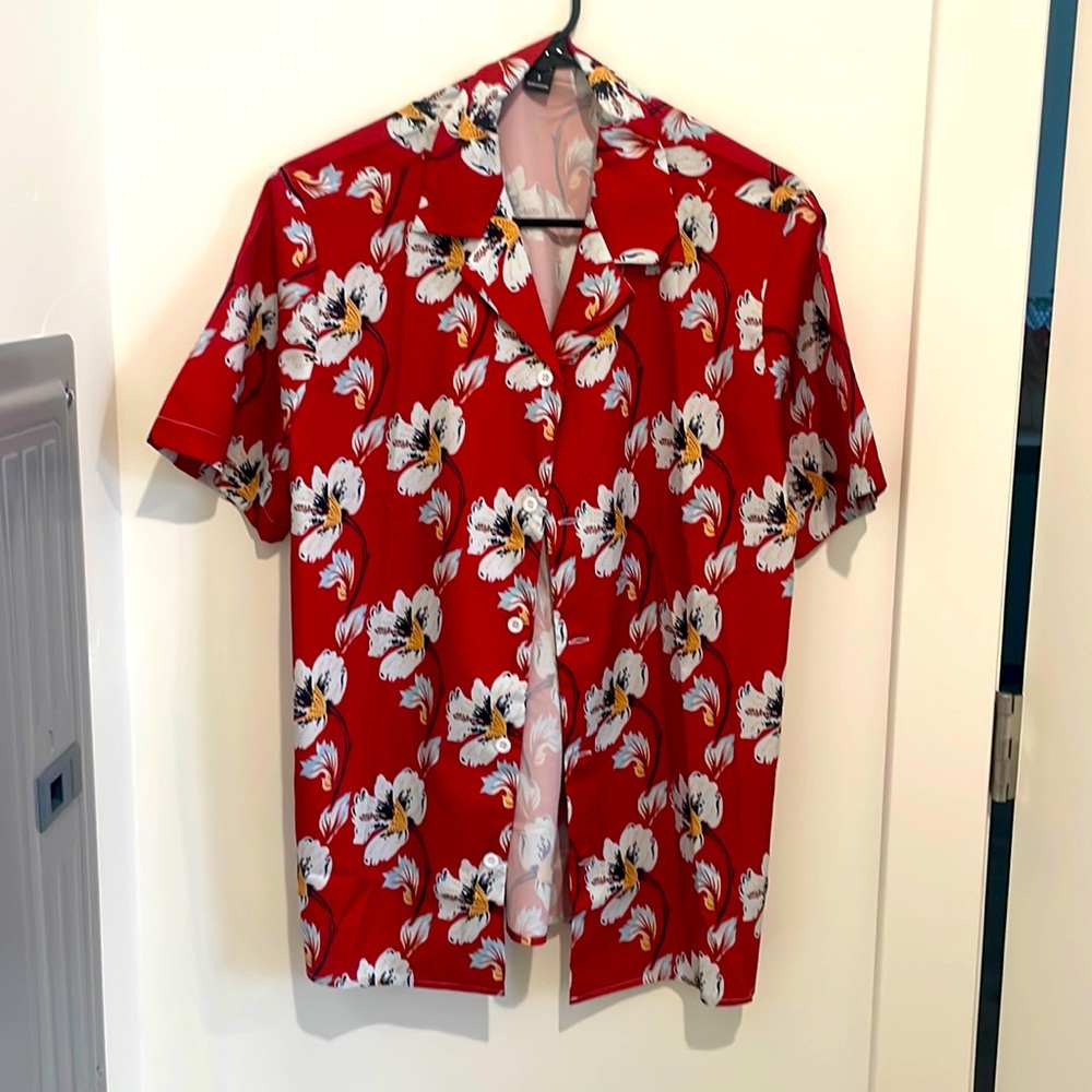 SHEIN Mens Floral Button Down Shirt